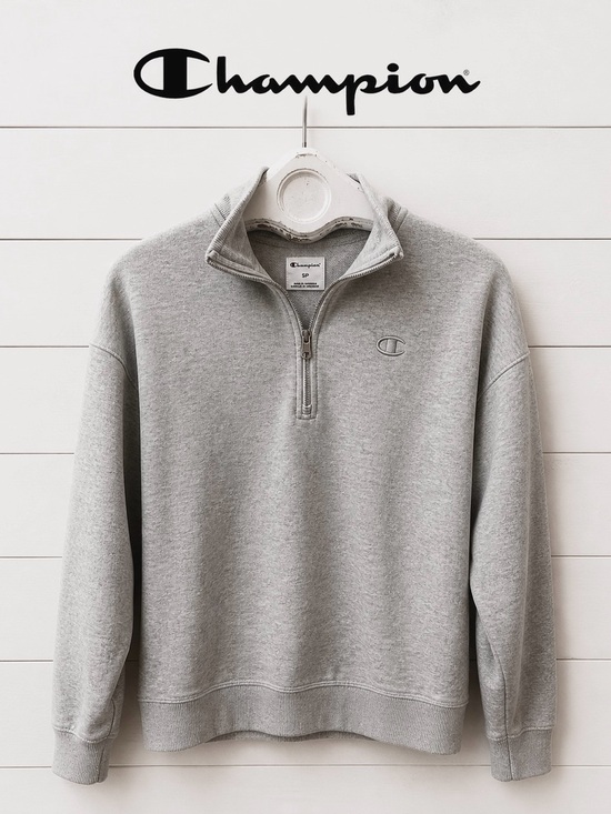 Champion Sweaters - CHAMPION Gray 1/4 zip sweater size S